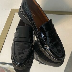 Franco Sarto Glossy Black Loafers